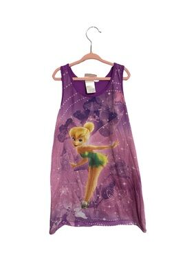 Disney Fairies Tinkerbell Purple Nightgown Pajamas Girls Size 7/8 Y2K Style